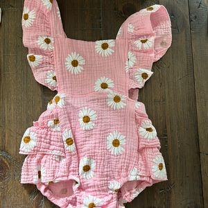 Baby Girl Flower Bubble Romper